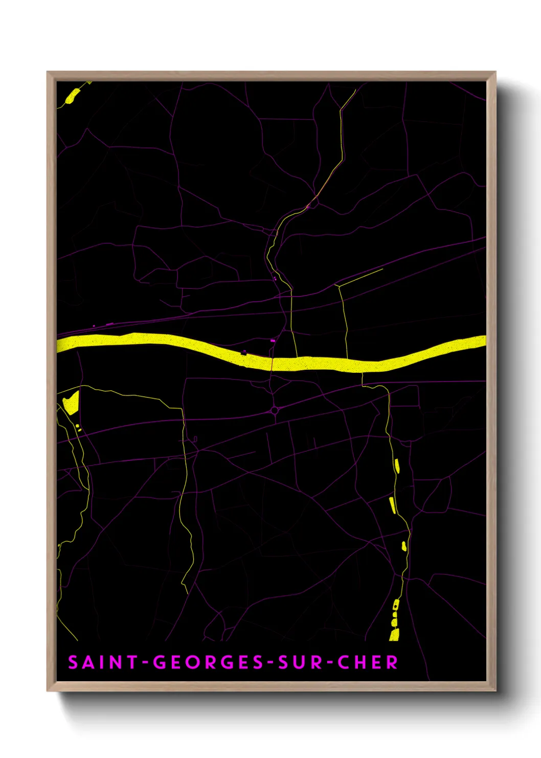Une affiche de carte sur Saint-Georges-sur-Cher