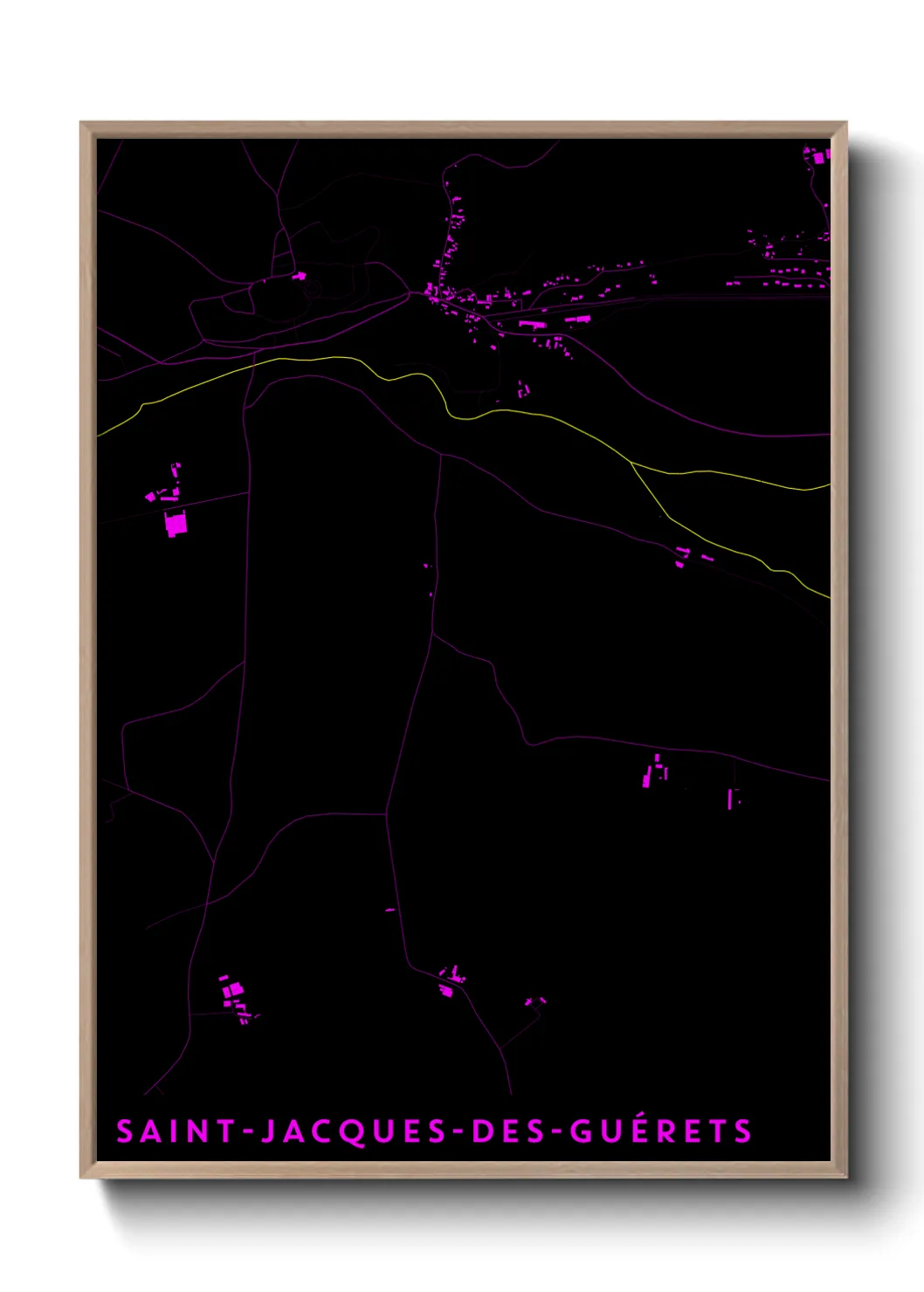 Une affiche de carte sur Saint-Jacques-des-Guérets