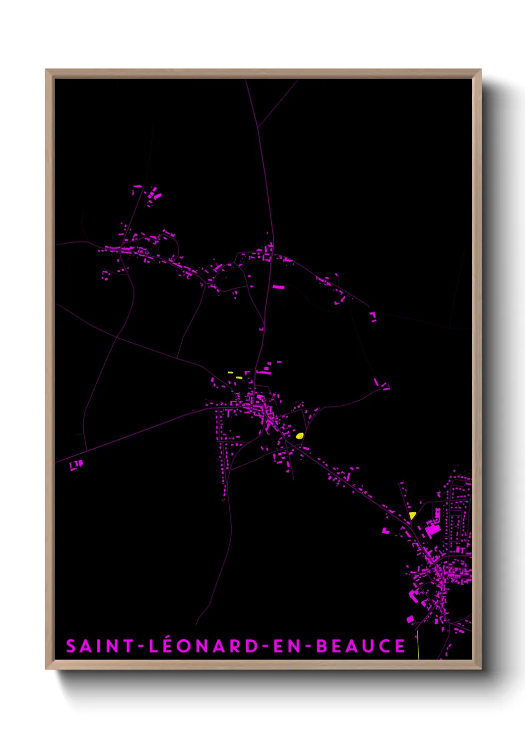 Une affiche de carte sur Saint-Léonard-en-Beauce