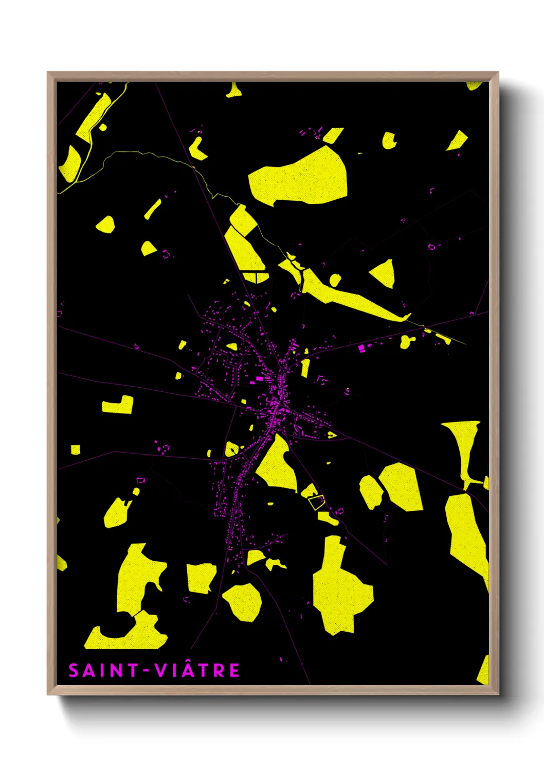 Une affiche de carte sur Saint-Viâtre
