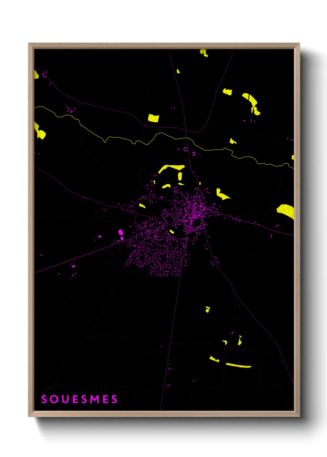 Une affiche de carte sur Souesmes
