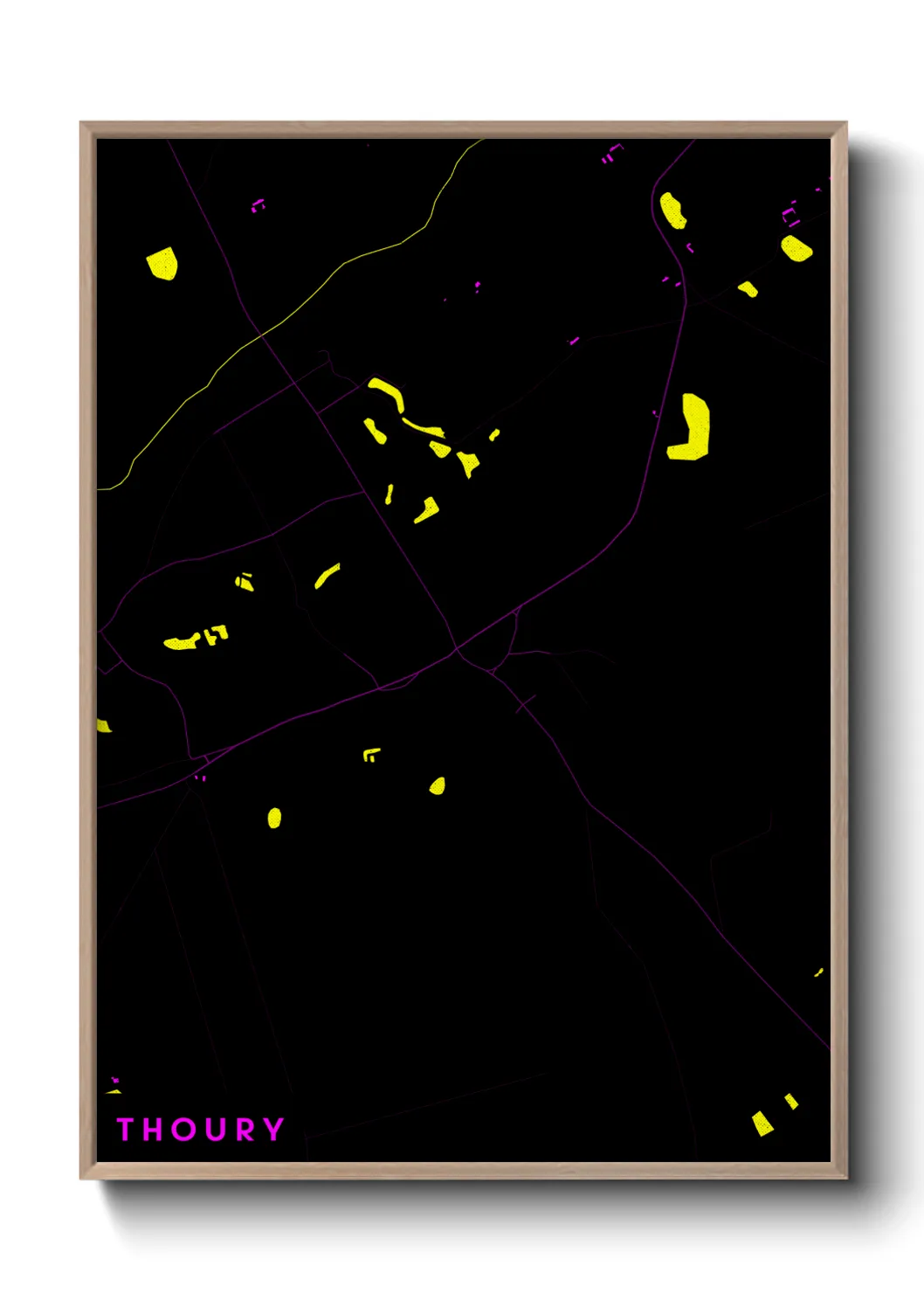 Une affiche de carte sur Thoury