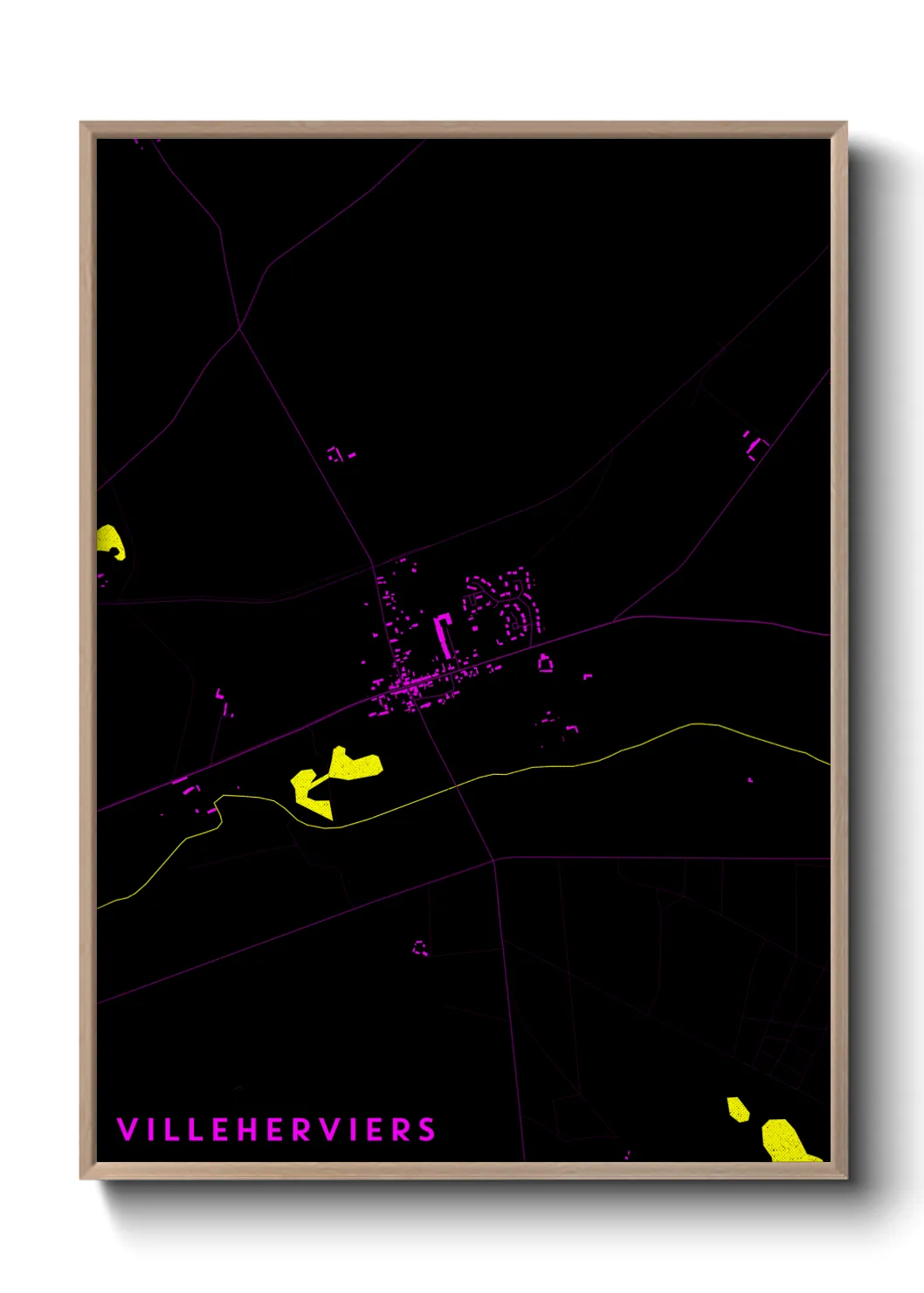 Une affiche de carte sur Villeherviers