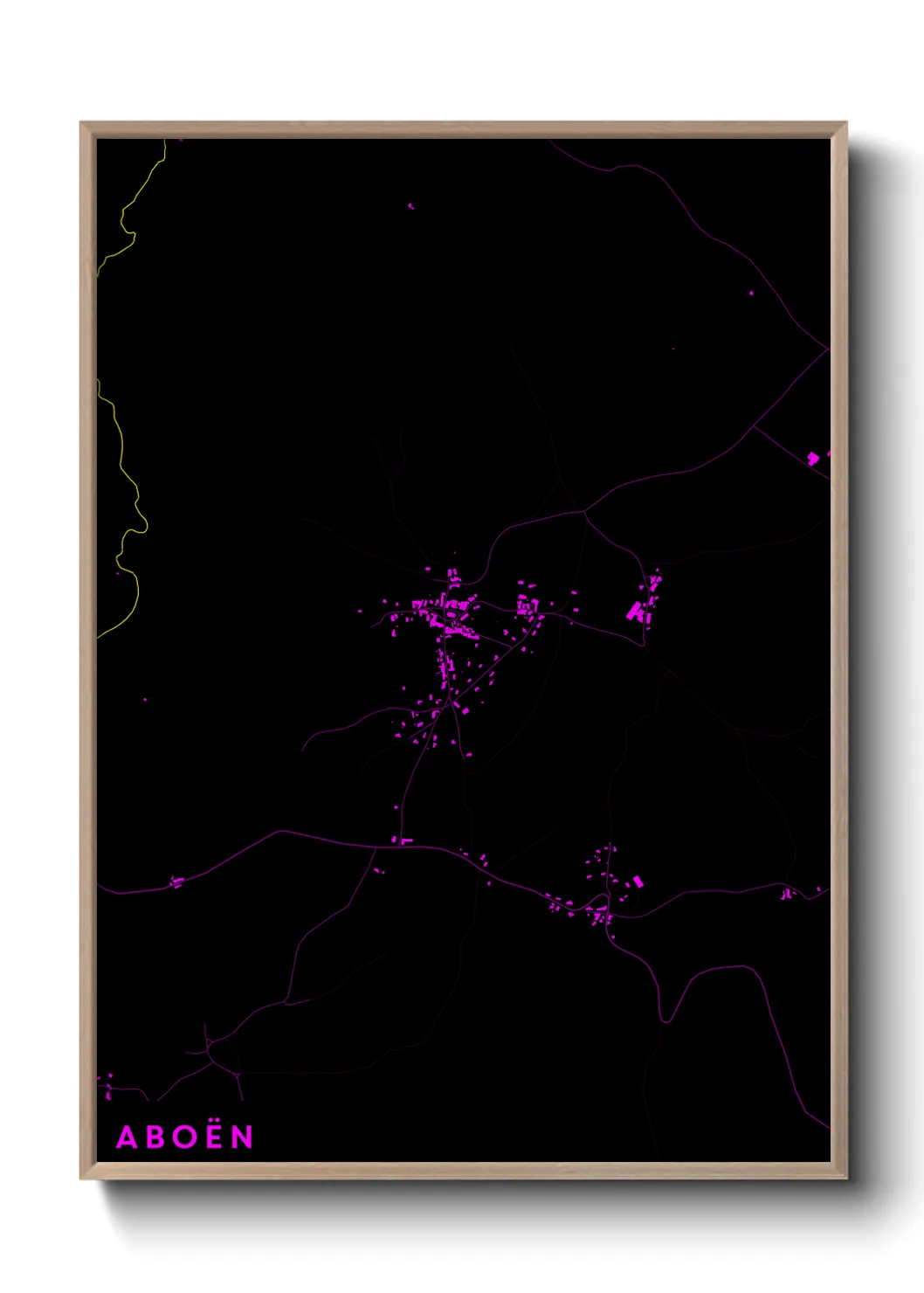 Une affiche de carte sur Aboën