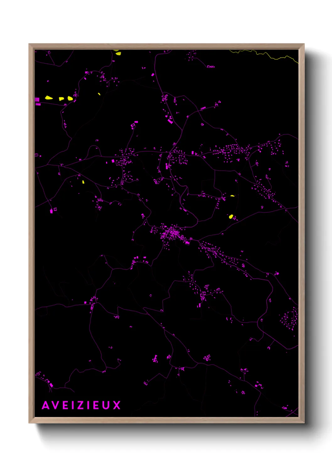 Une affiche de carte sur Aveizieux