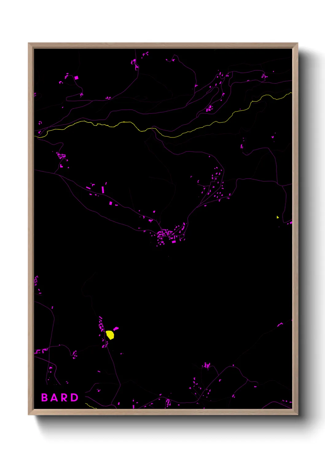 Une affiche de carte sur Bard