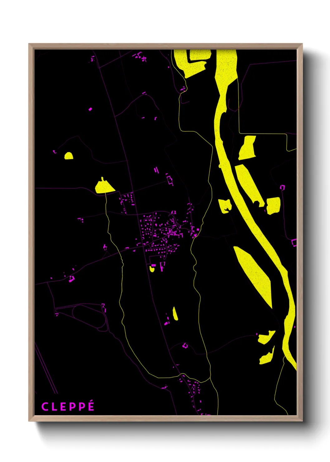 Une affiche de carte sur Cleppé