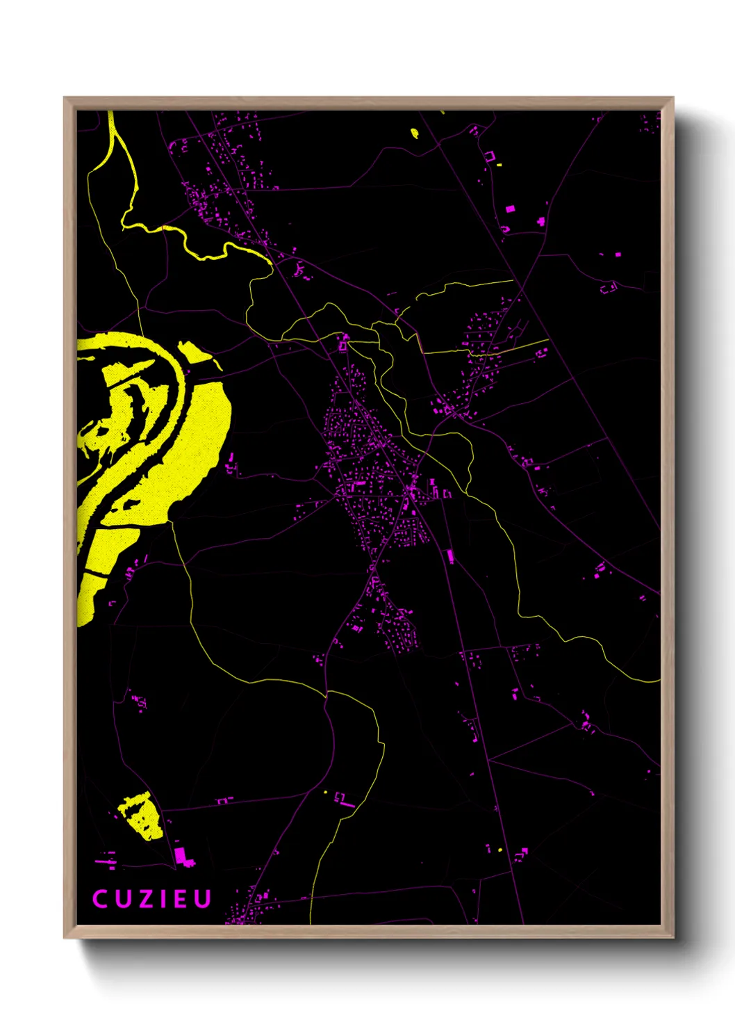 Une affiche de carte sur Cuzieu