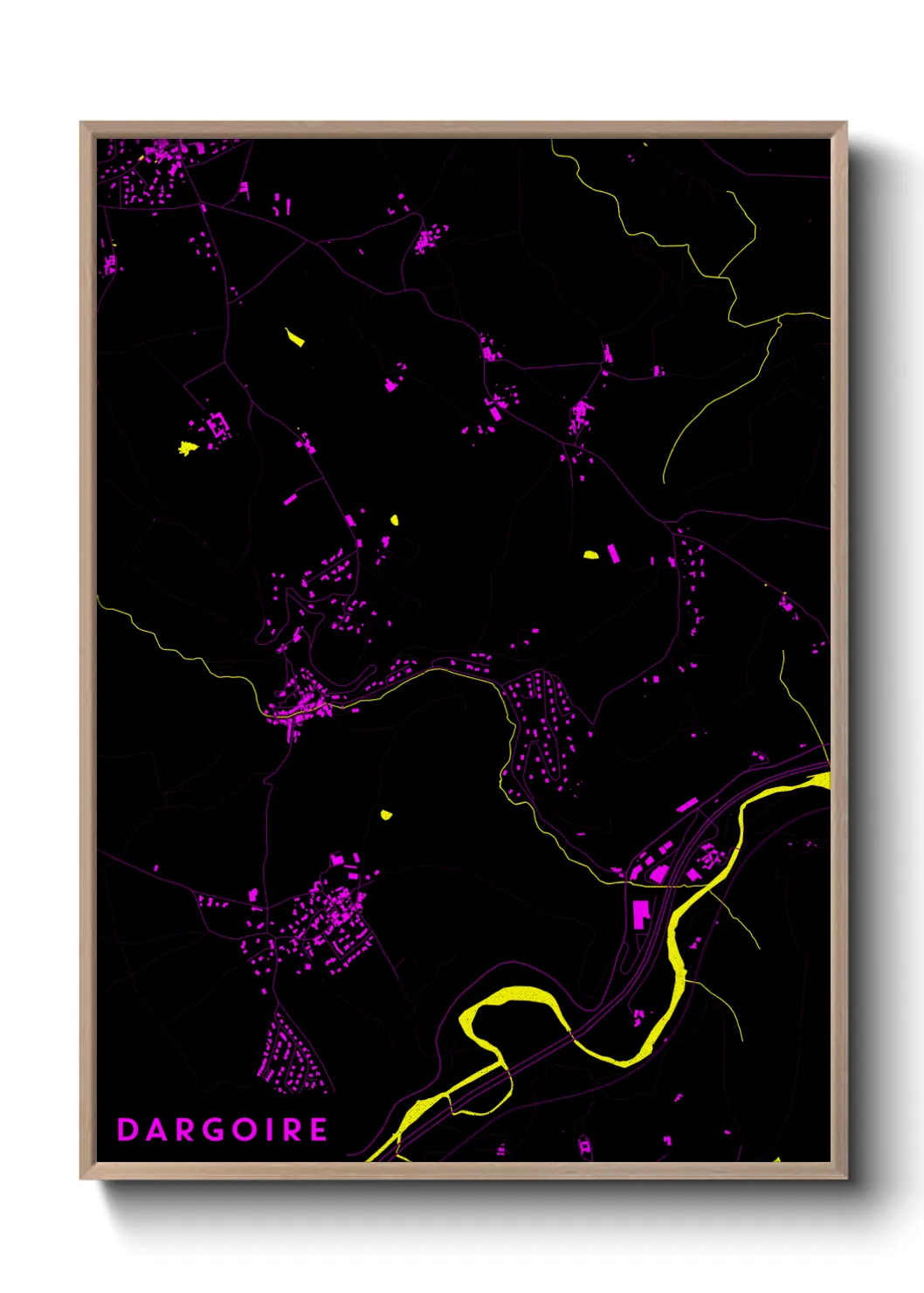 Une affiche de carte sur Dargoire