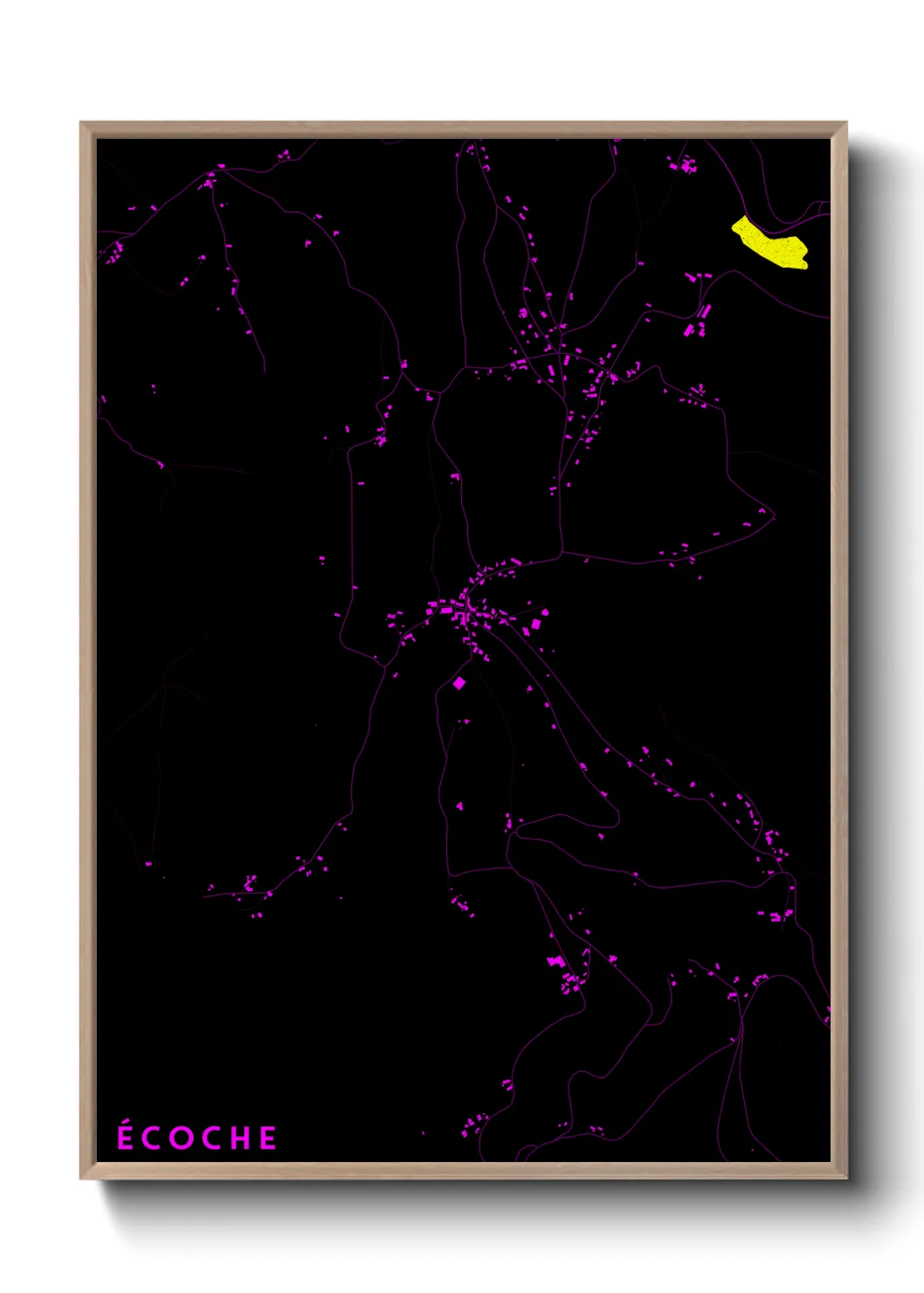 Une affiche de carte sur Écoche