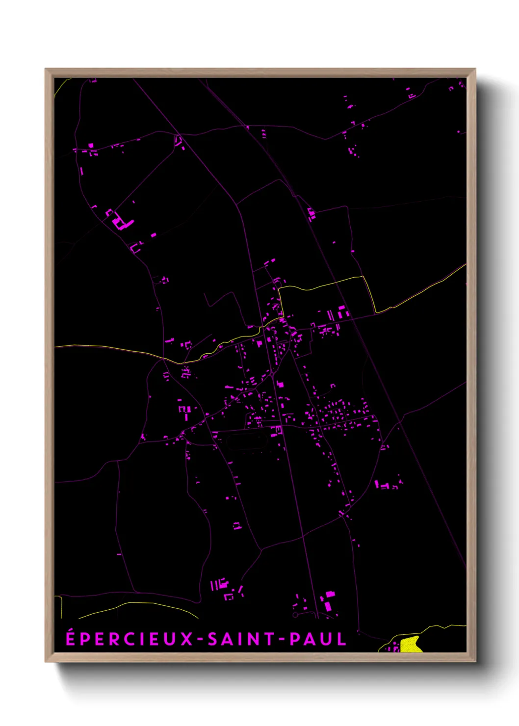 Une affiche de carte sur Épercieux-Saint-Paul