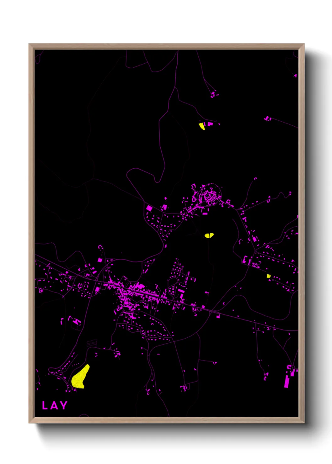 Une affiche de carte sur Lay