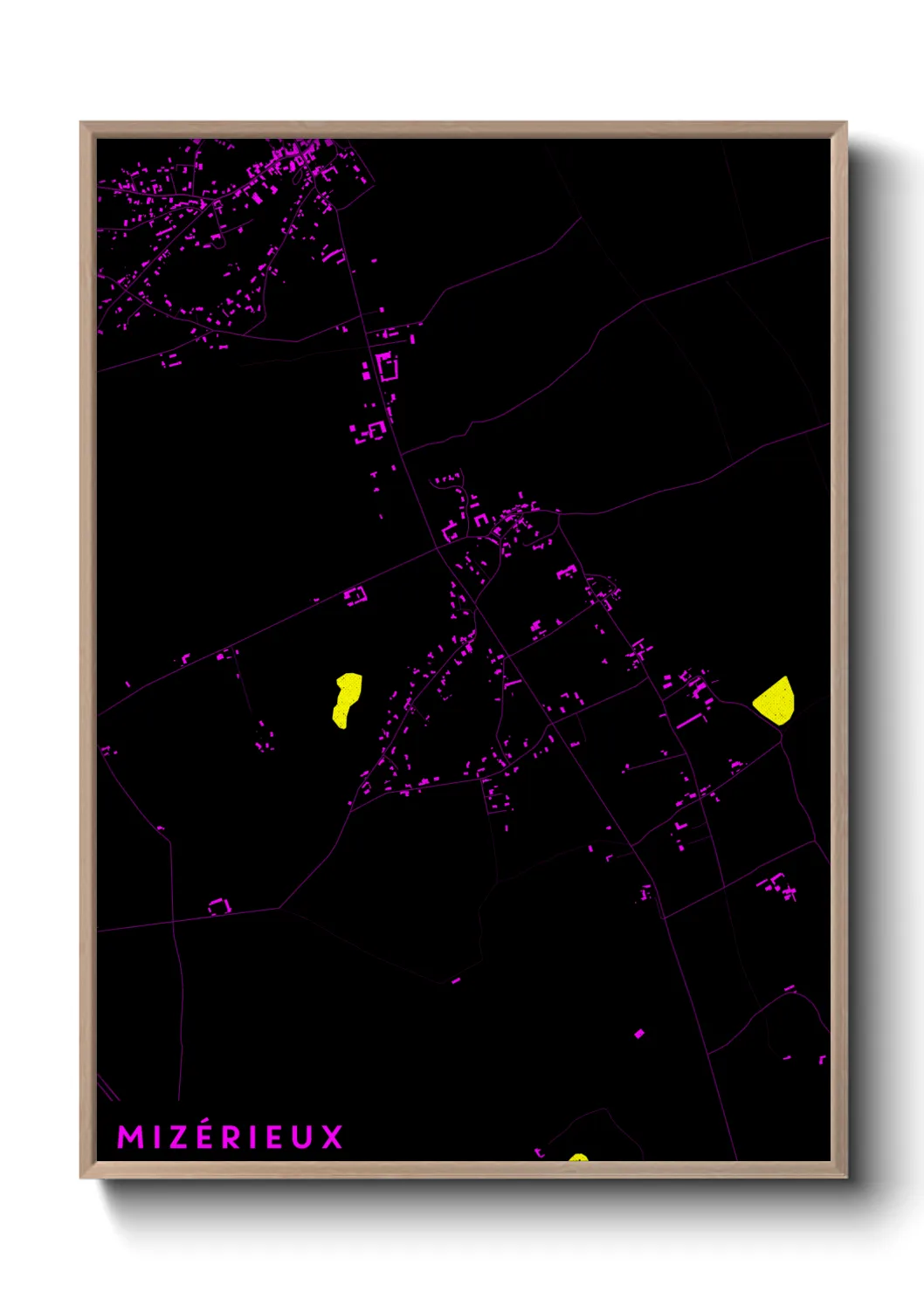 Une affiche de carte sur Mizérieux