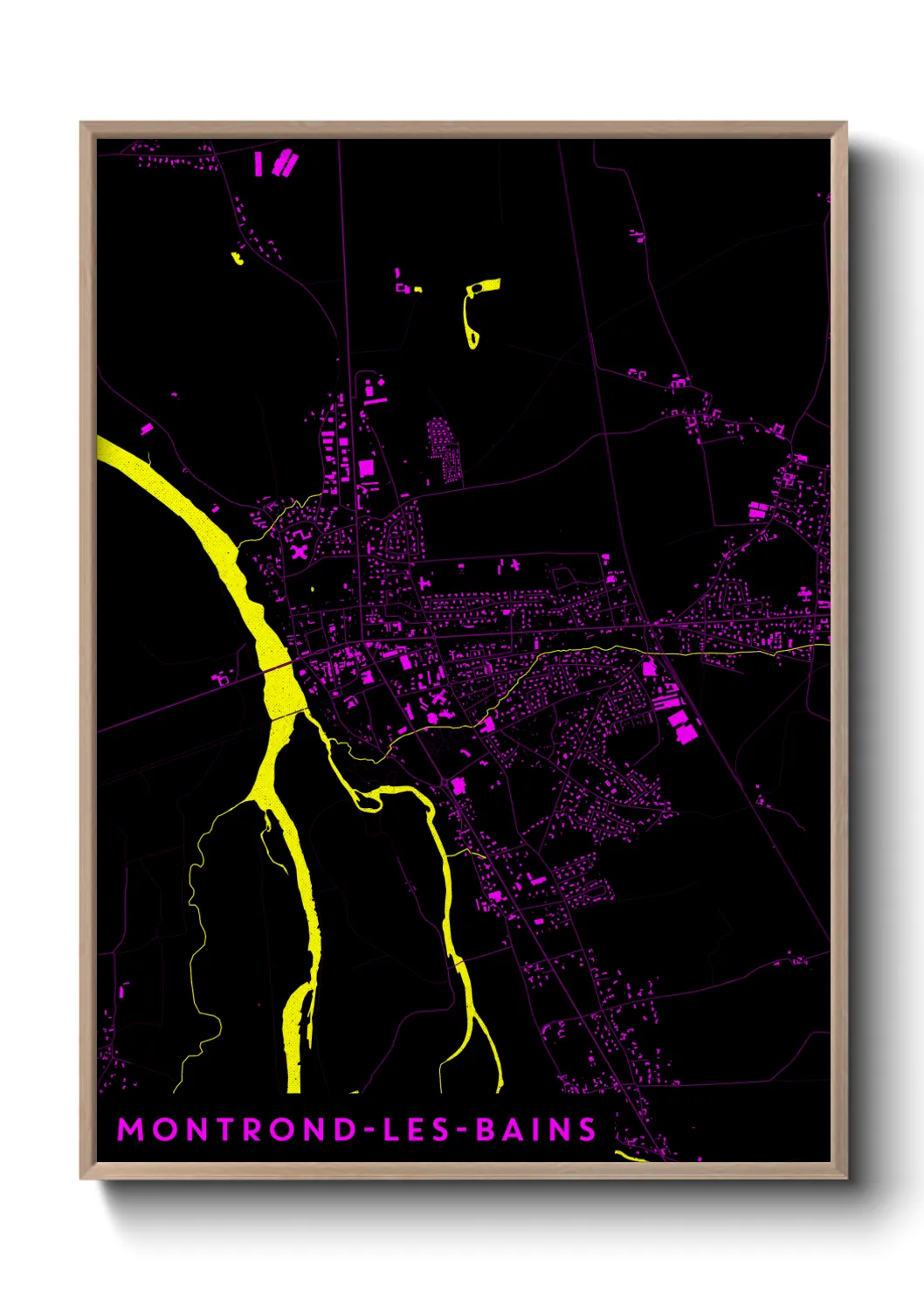 Un poster carteMontrond-les-Bains