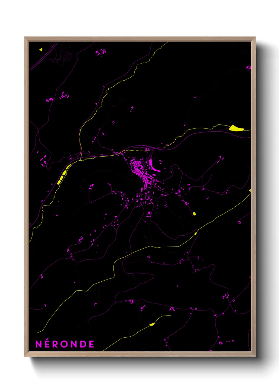 Une affiche de carte sur Néronde
