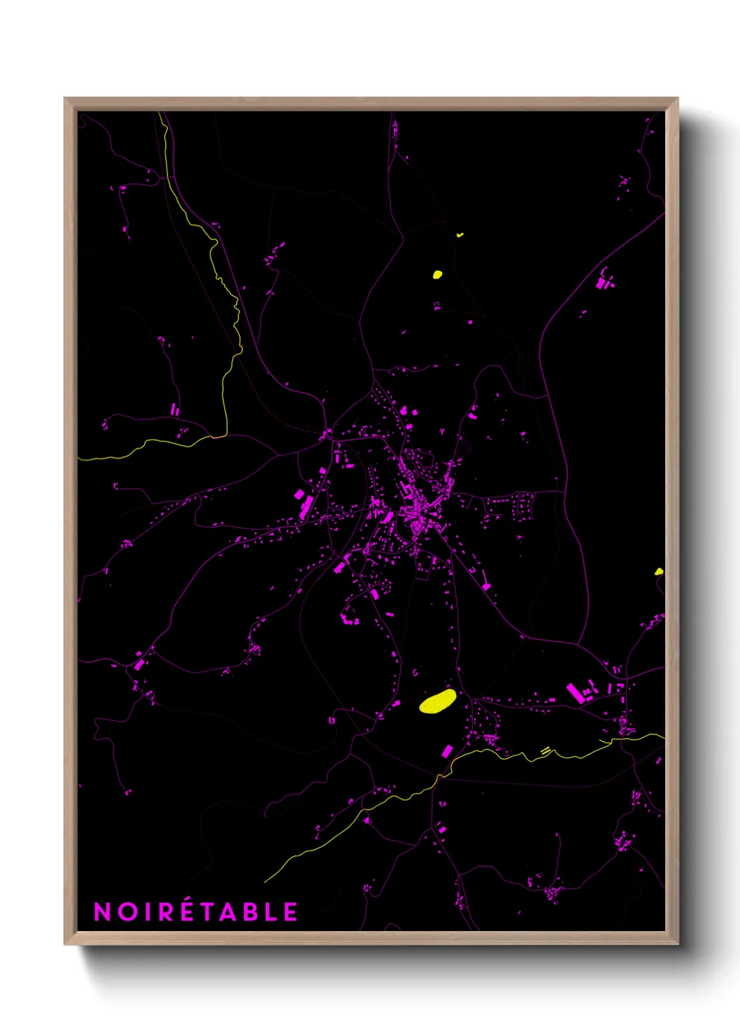 Une affiche de carte sur Noirétable