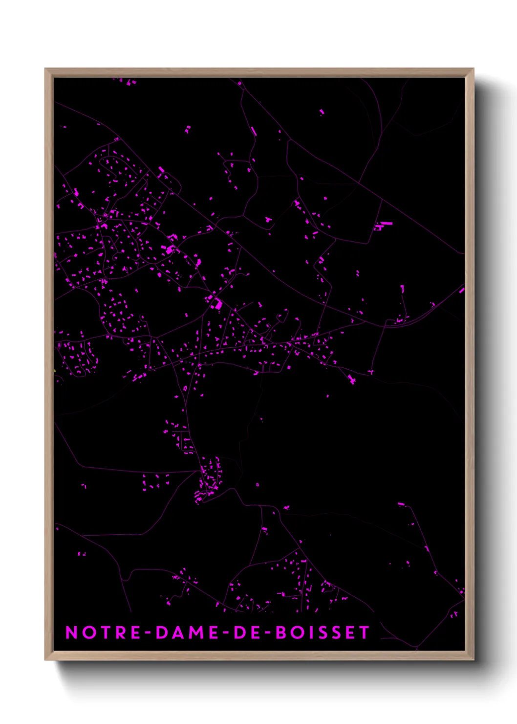 Une affiche de carte sur Notre-Dame-de-Boisset