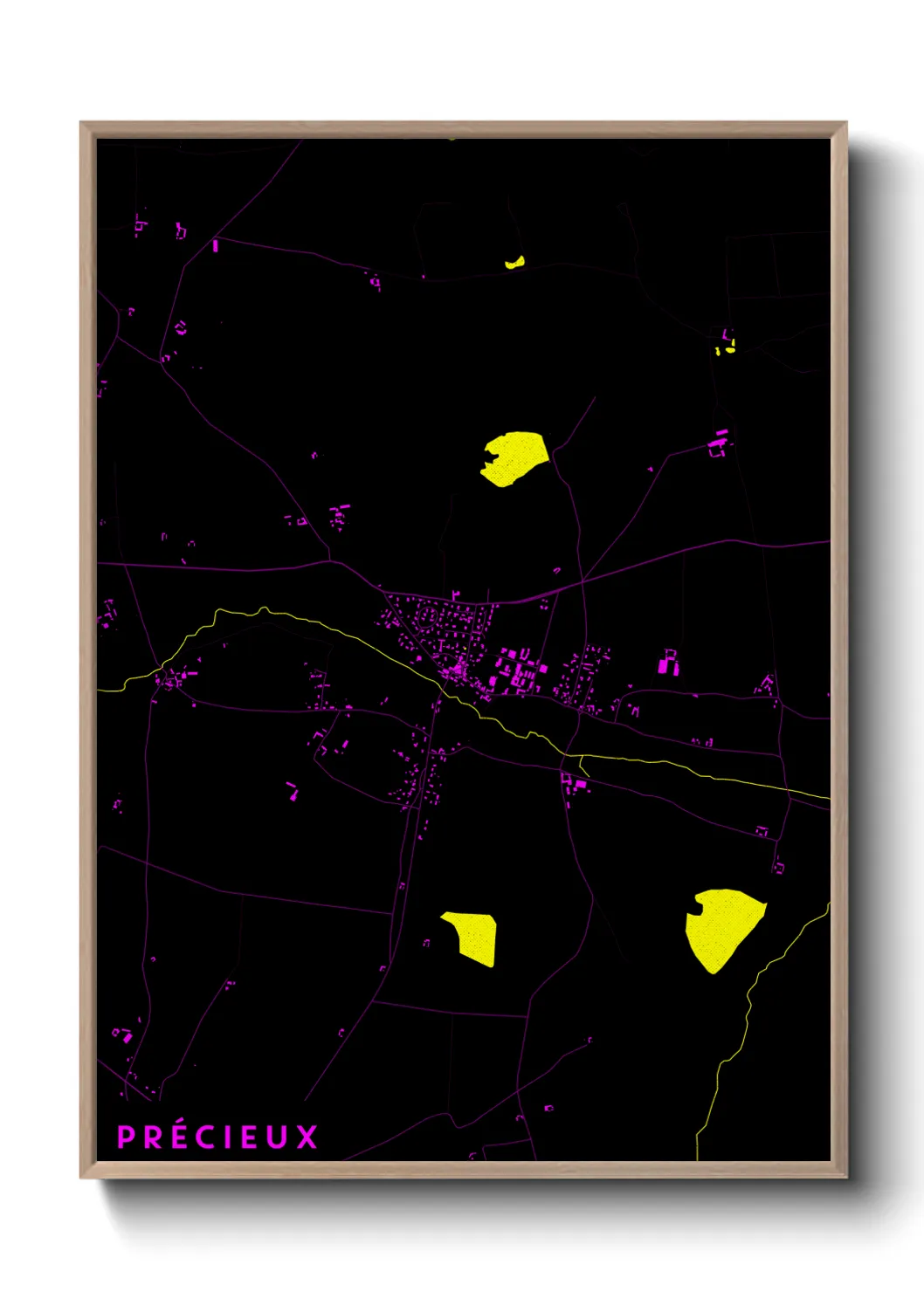 Une affiche de carte sur Précieux