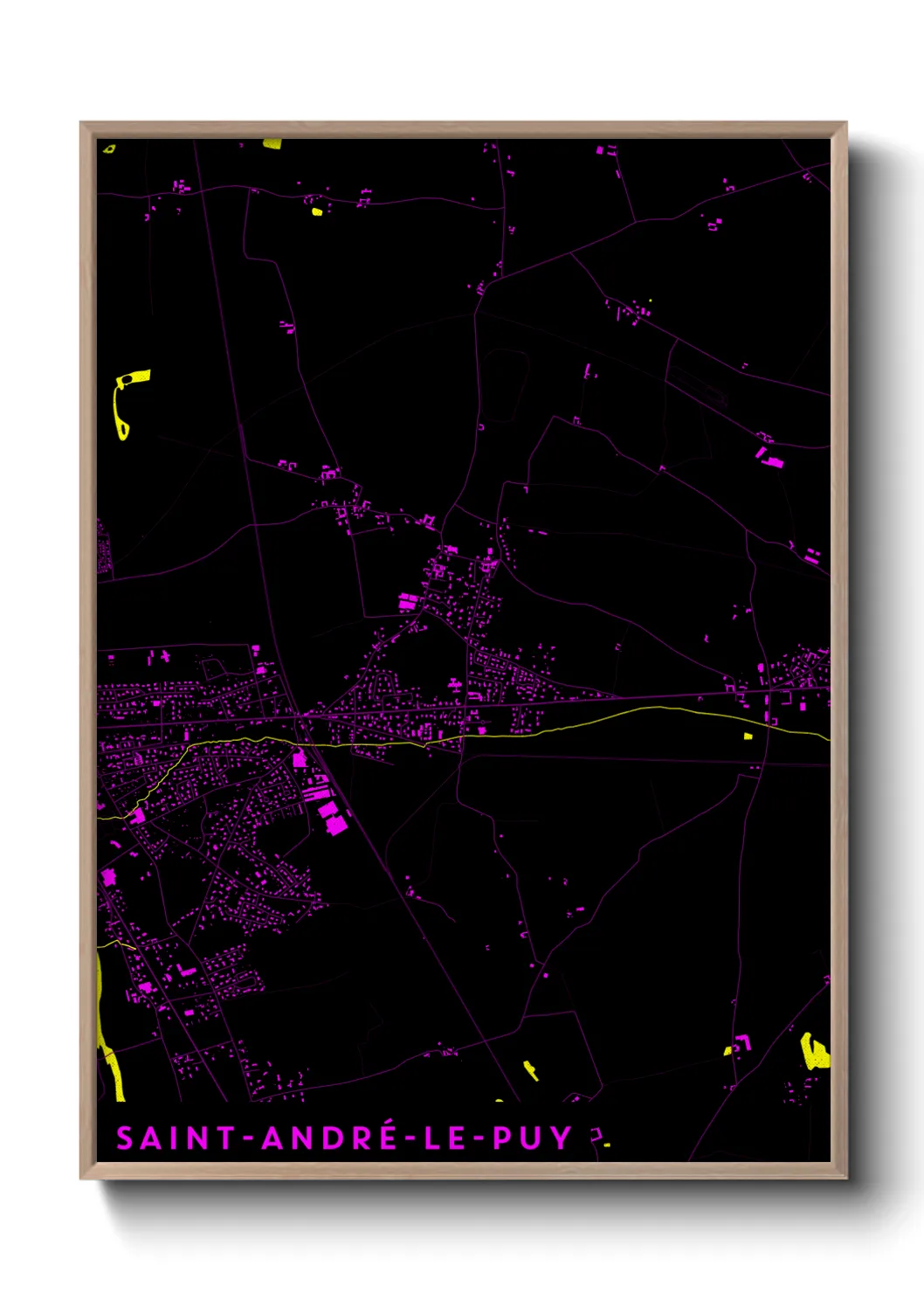 Une affiche de carte sur Saint-André-le-Puy