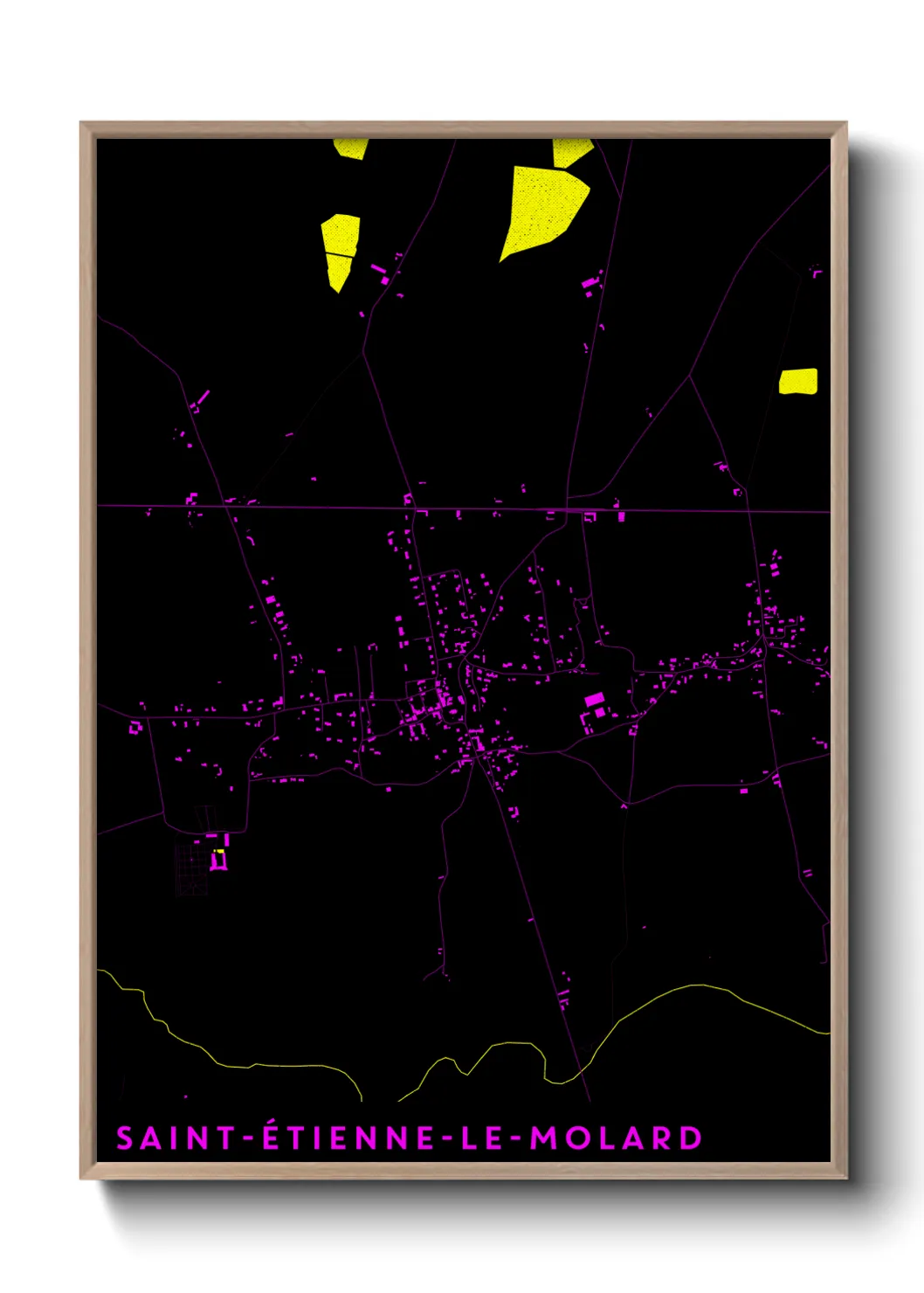 Une affiche de carte sur Saint-Étienne-le-Molard