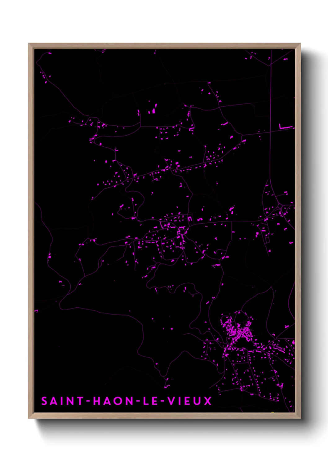 Une affiche de carte sur Saint-Haon-le-Vieux