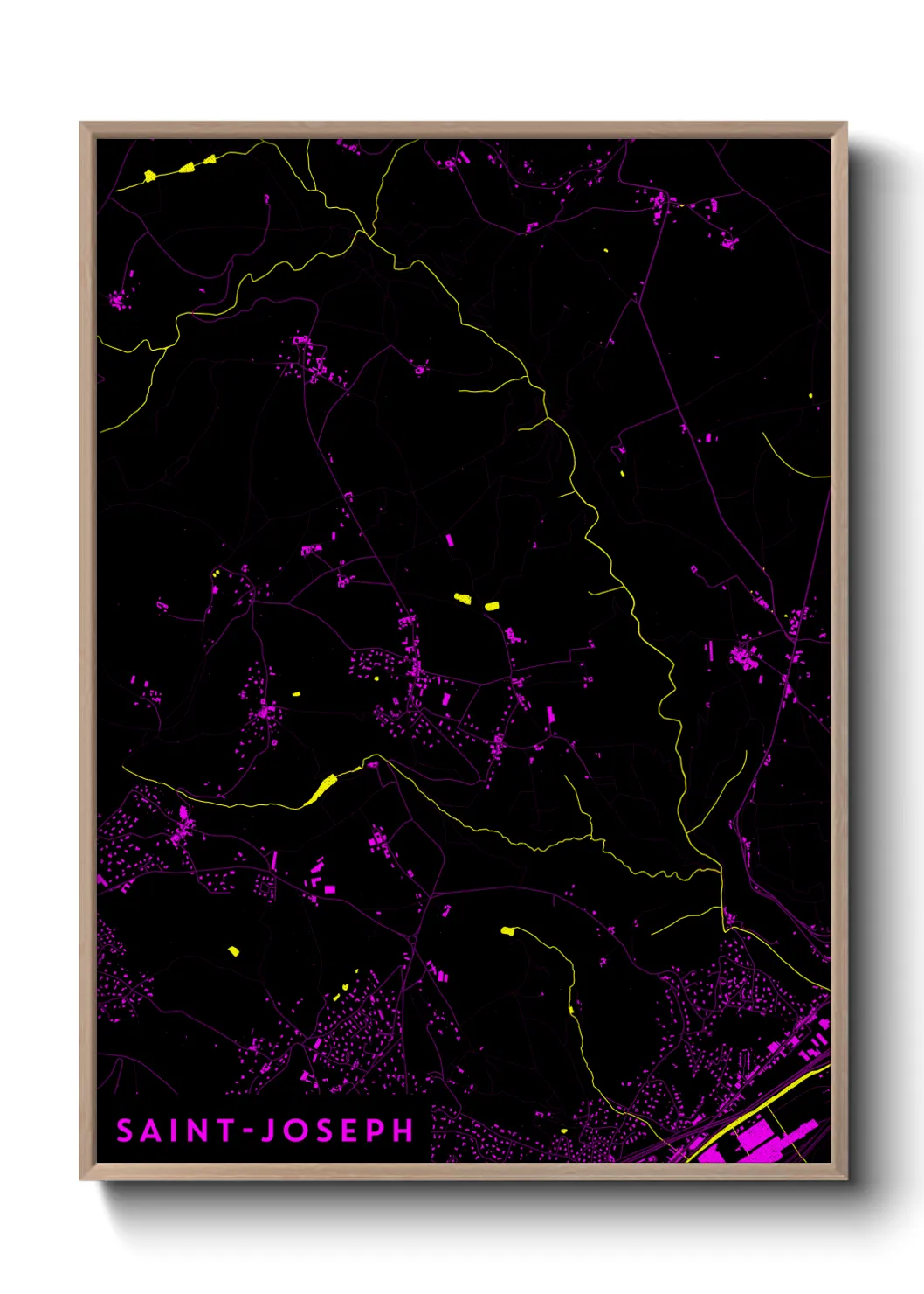 Une affiche de carte sur Saint-Joseph