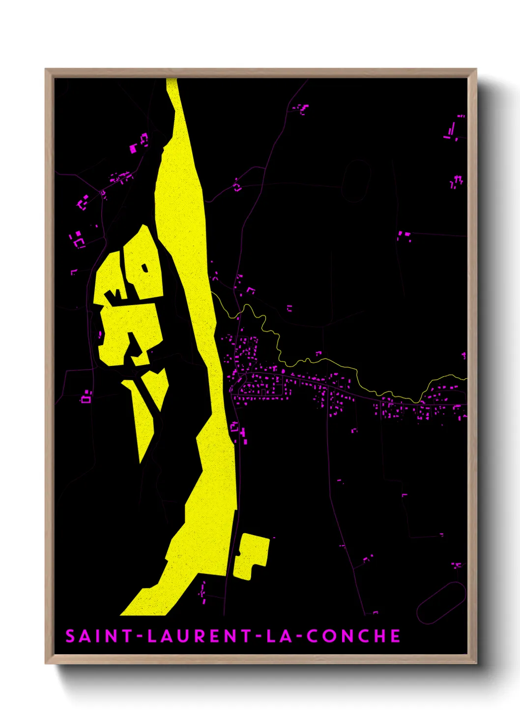 Un poster carteSaint-Laurent-la-Conche