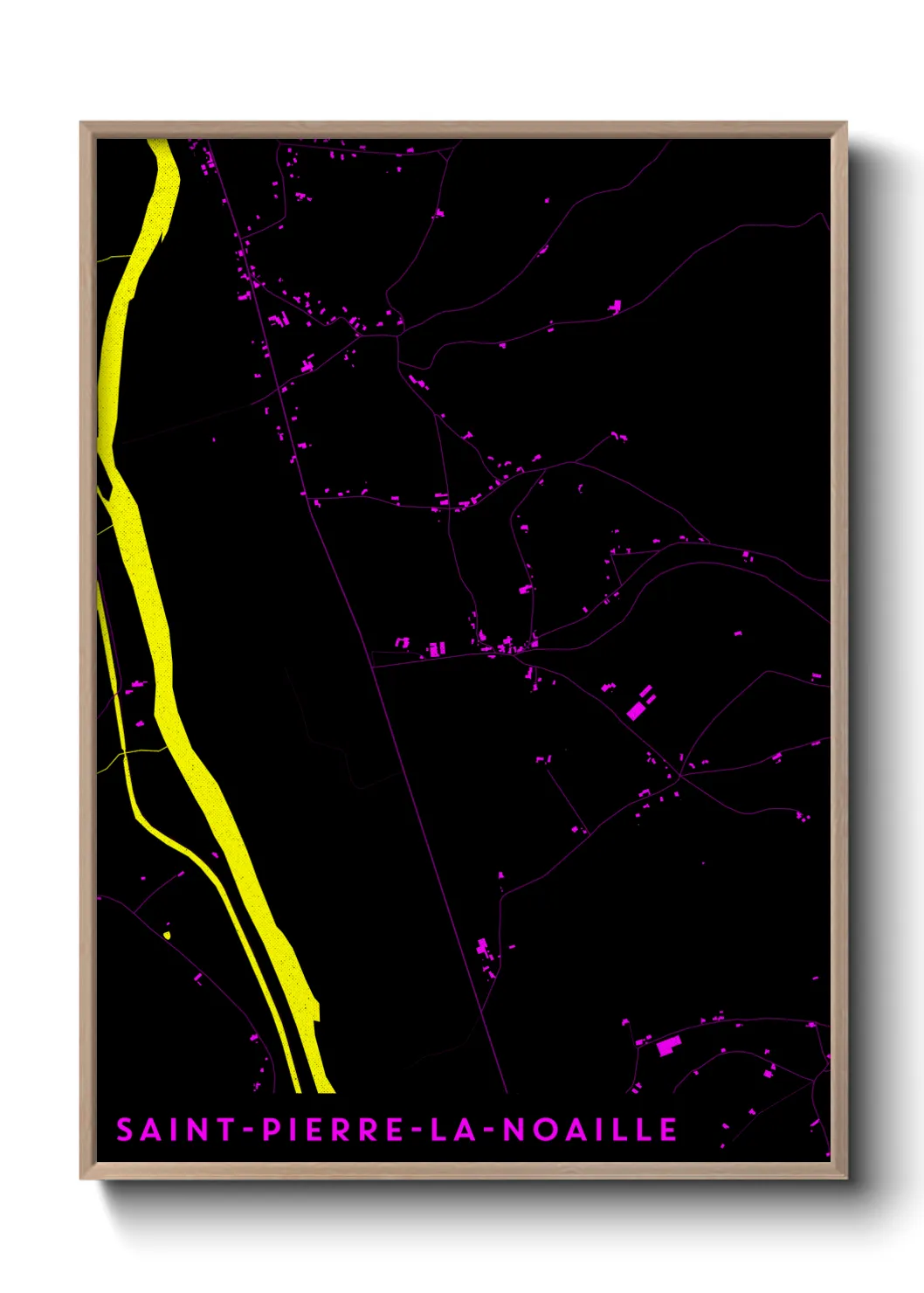 Une affiche de carte sur Saint-Pierre-la-Noaille
