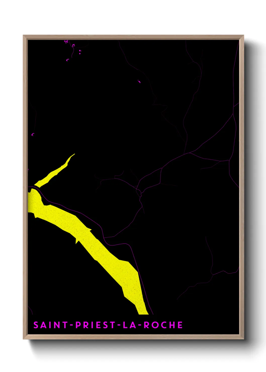 Un poster carteSaint-Priest-la-Roche