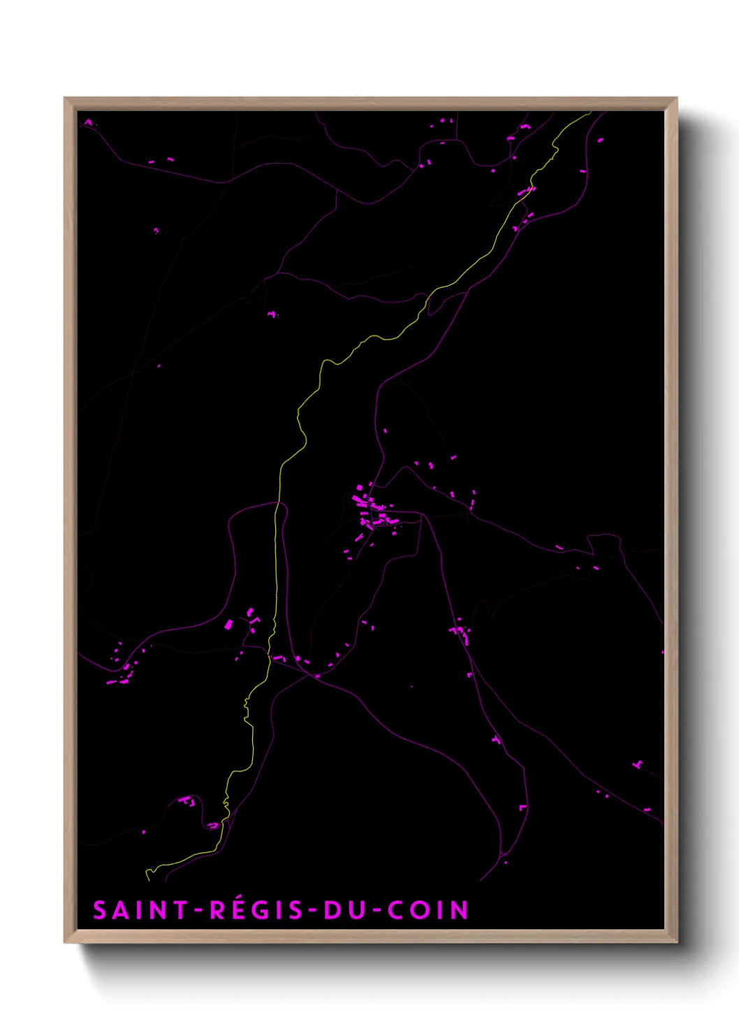 Une affiche de carte sur Saint-Régis-du-Coin
