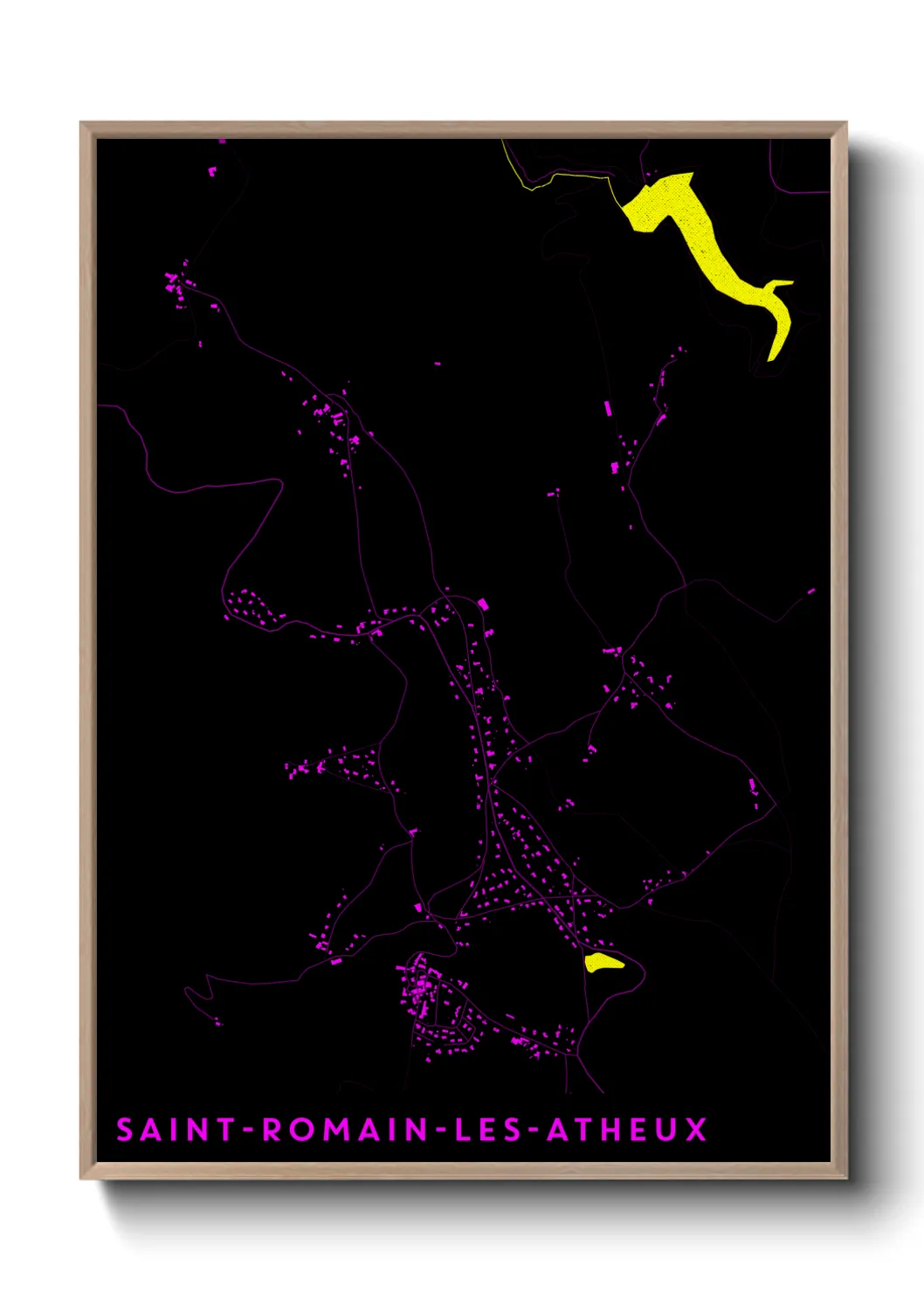 Un poster carteSaint-Romain-les-Atheux
