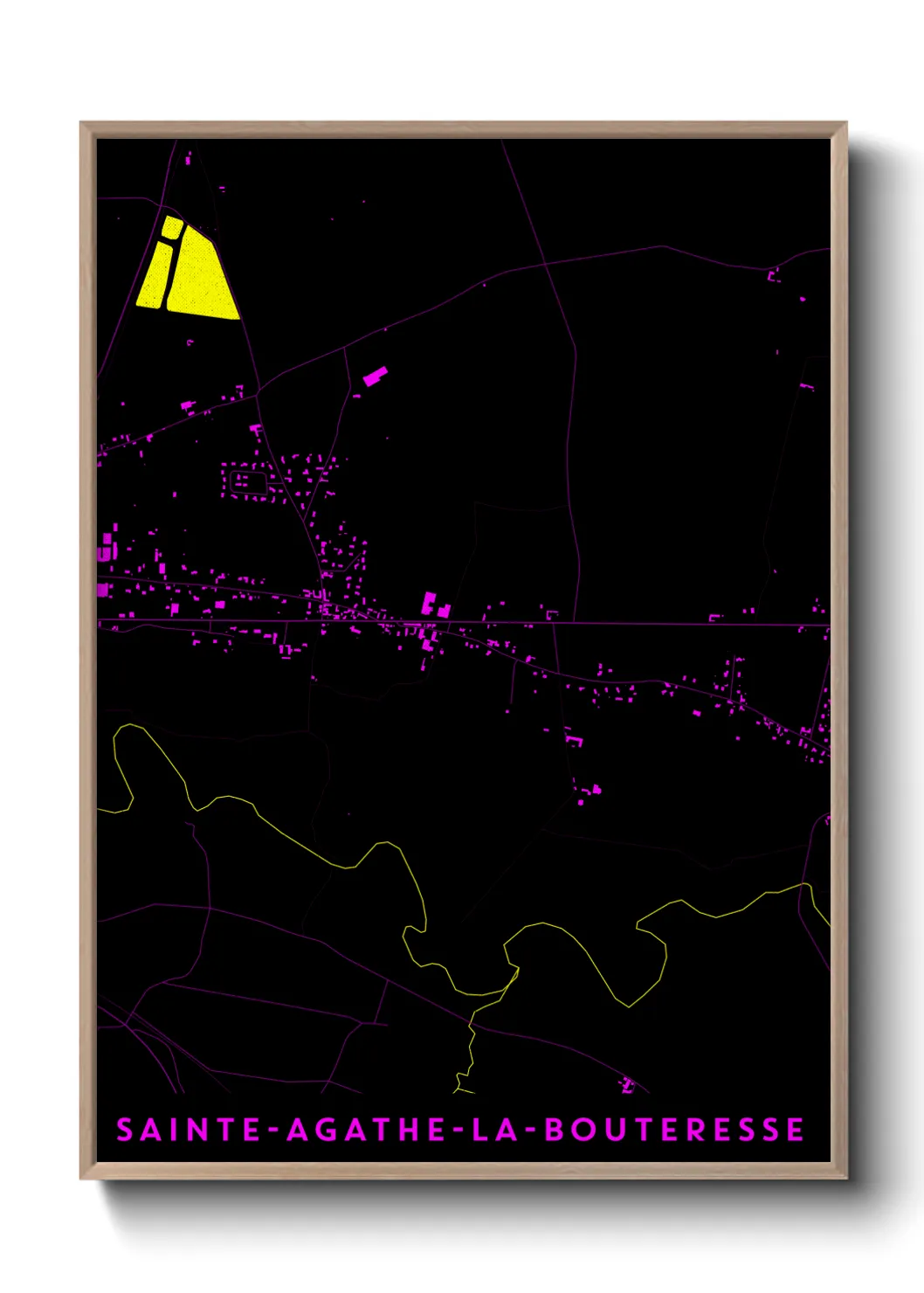 Un poster carteSainte-Agathe-la-Bouteresse