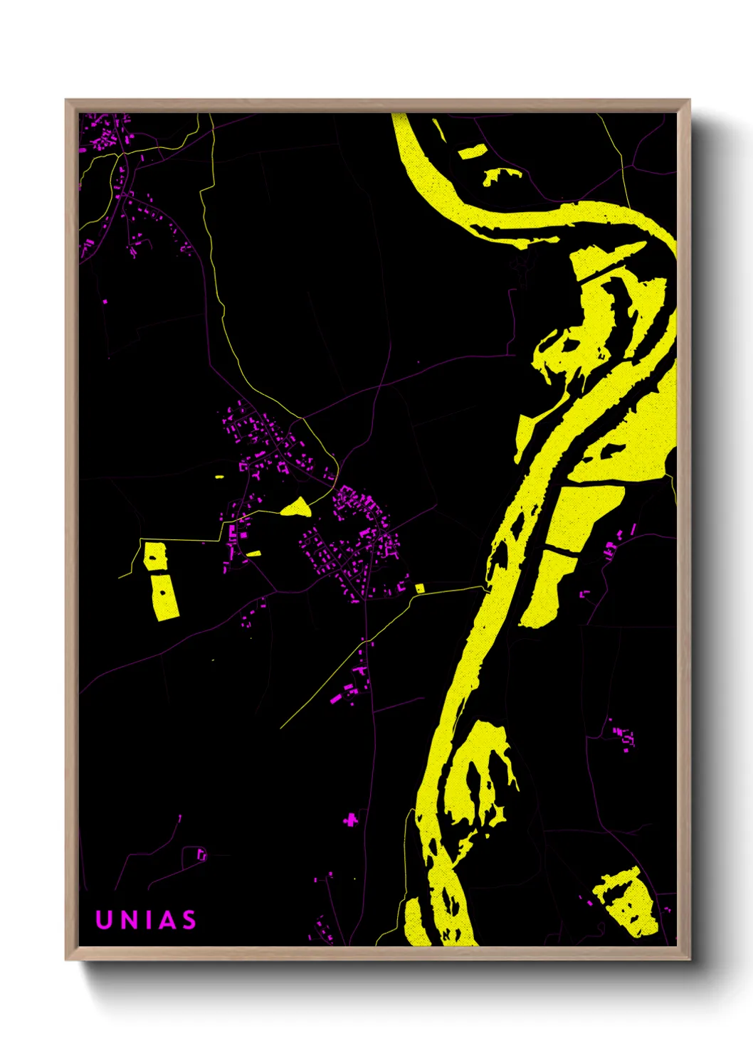 Une affiche de carte sur Unias