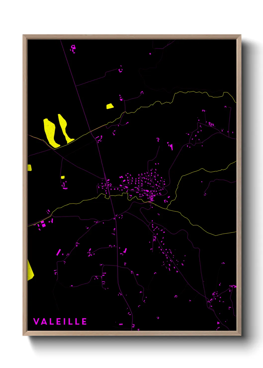 Une affiche de carte sur Valeille