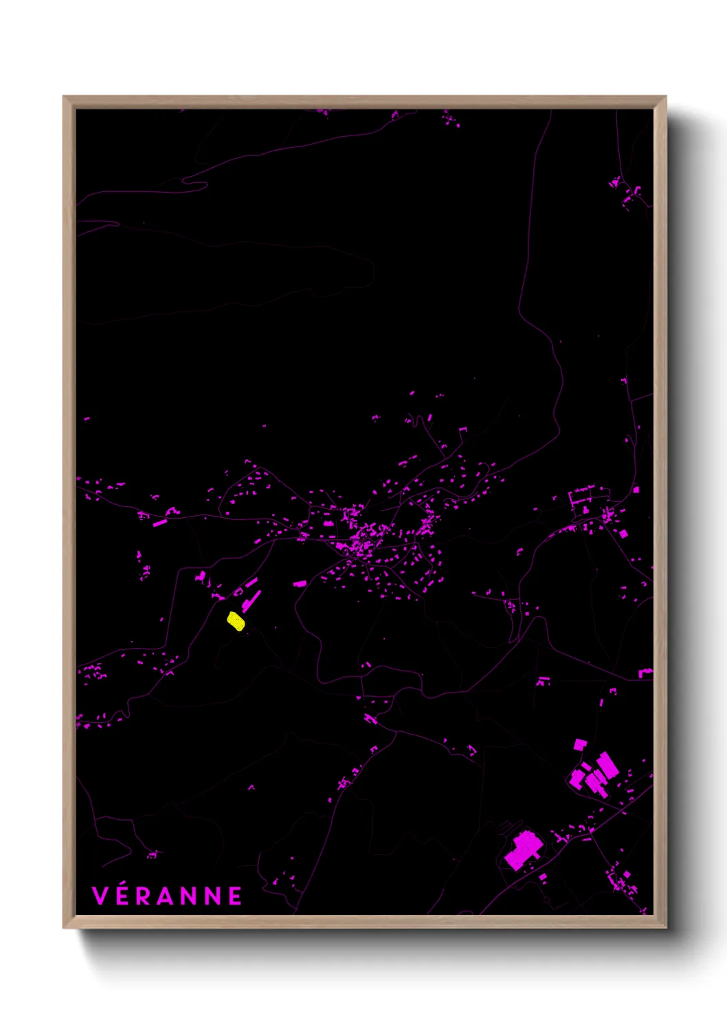 Une affiche de carte sur Véranne
