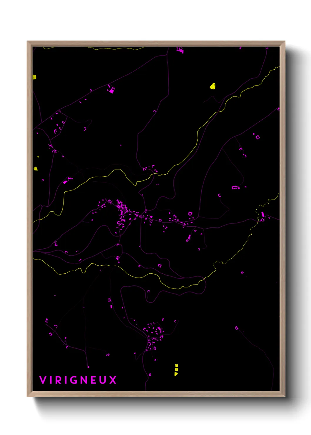 Une affiche de carte sur Virigneux