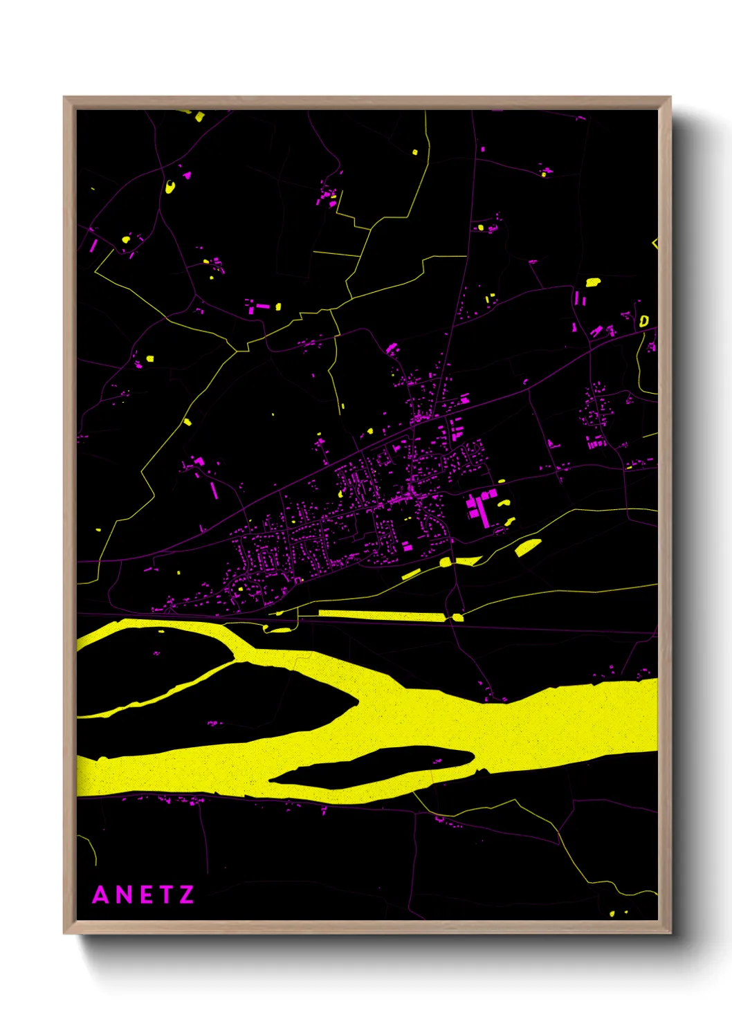 Une affiche de carte sur Anetz