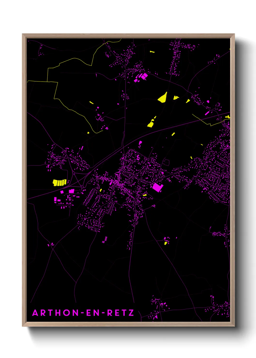 Une affiche de carte sur Arthon-en-Retz