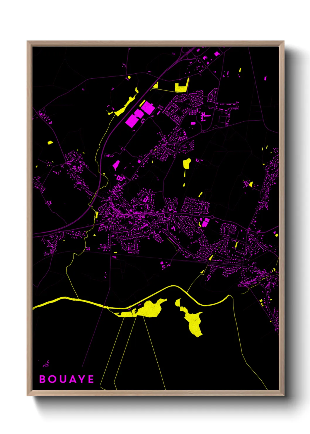 Une affiche de carte sur Bouaye