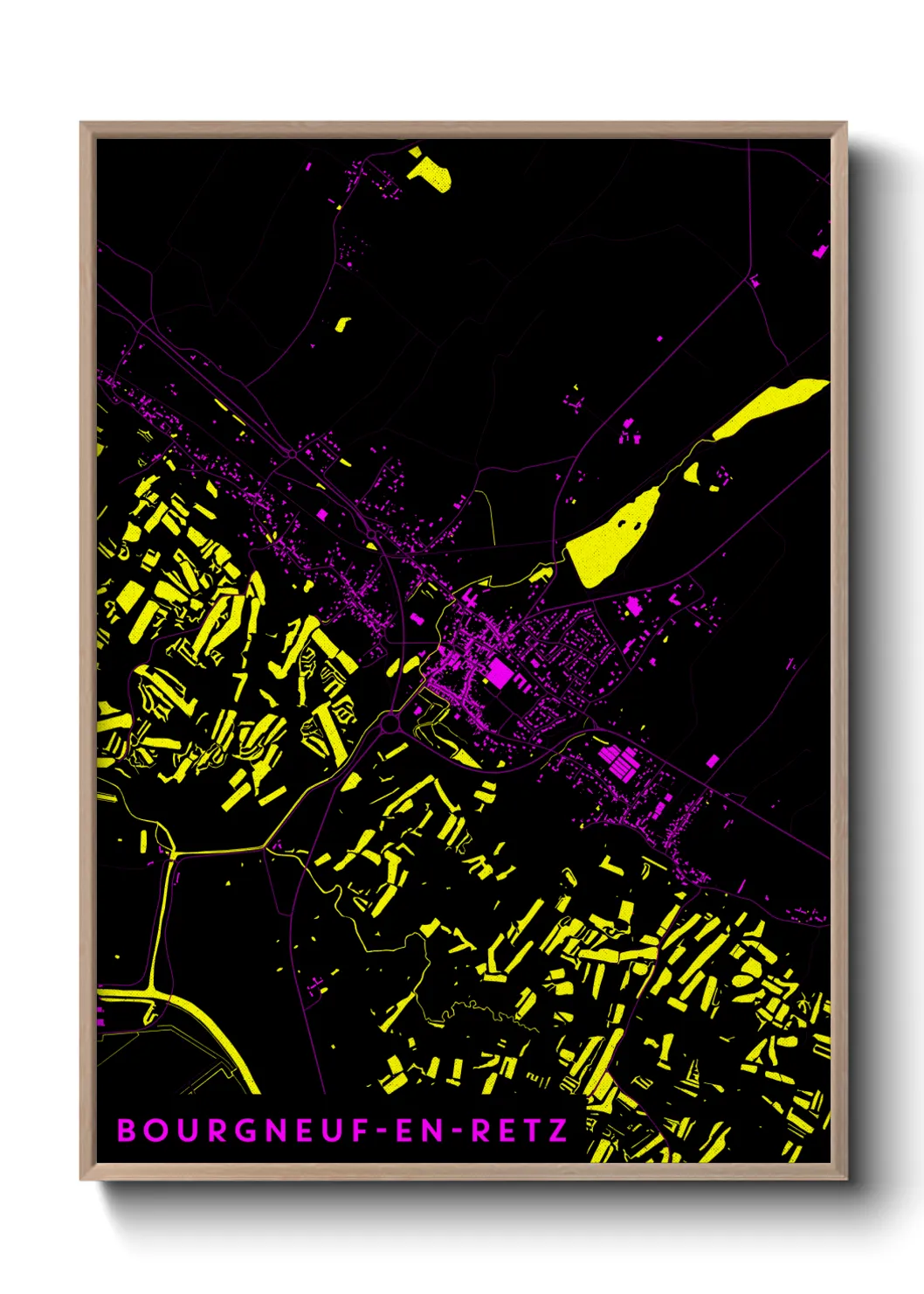 Un poster carteBourgneuf-en-Retz