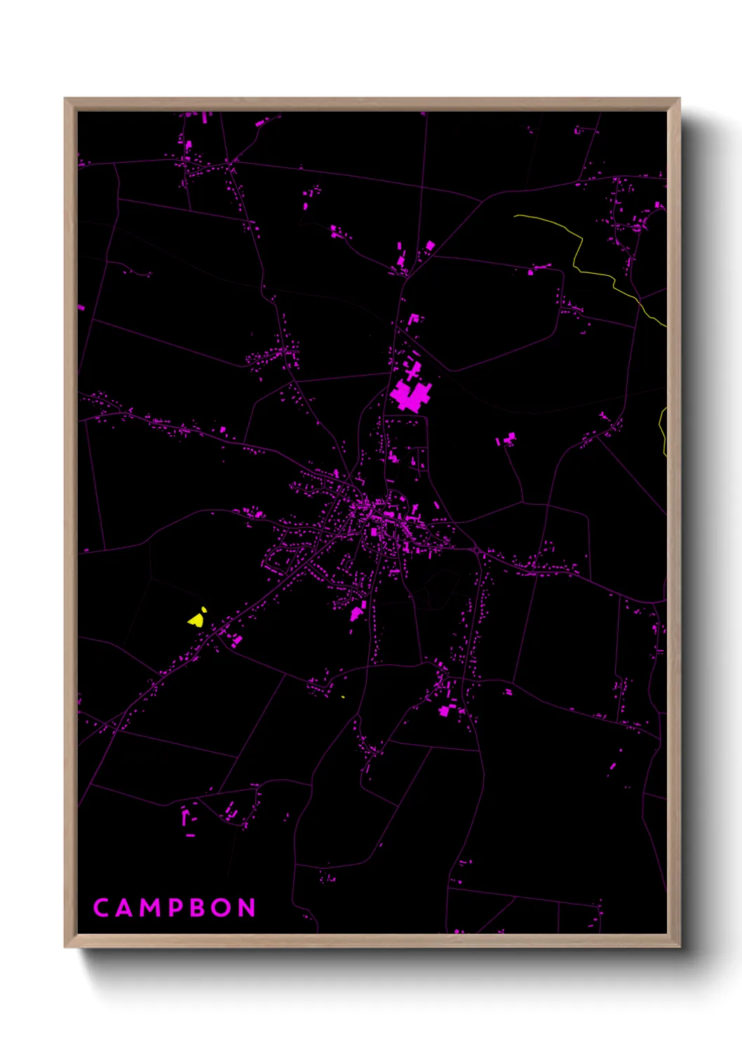 Une affiche de carte sur Campbon