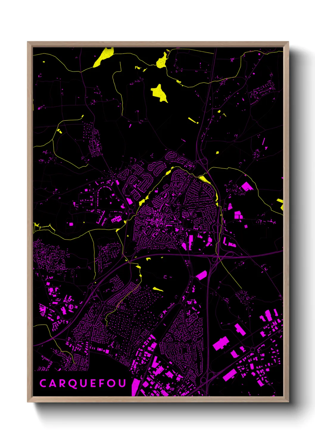 Une affiche de carte sur Carquefou