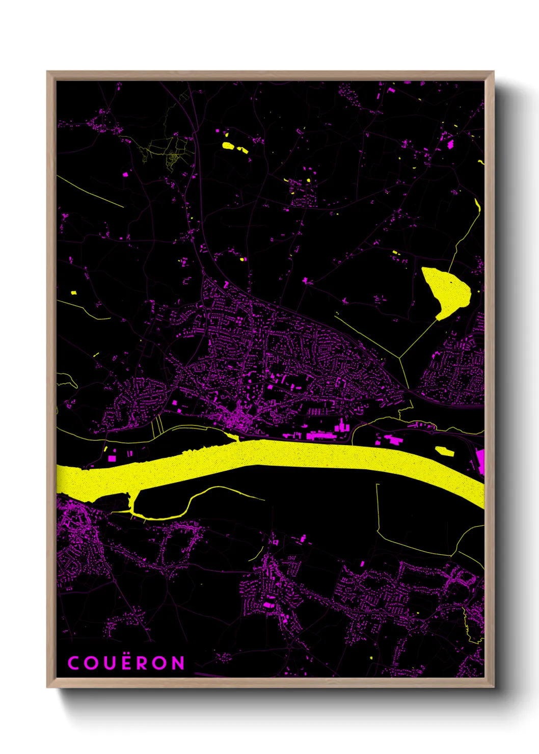 Une affiche de carte sur Couëron