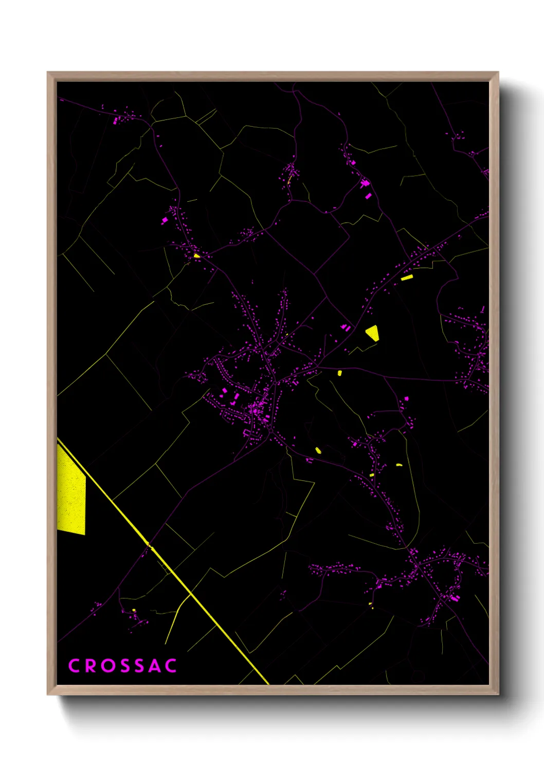 Une affiche de carte sur Crossac