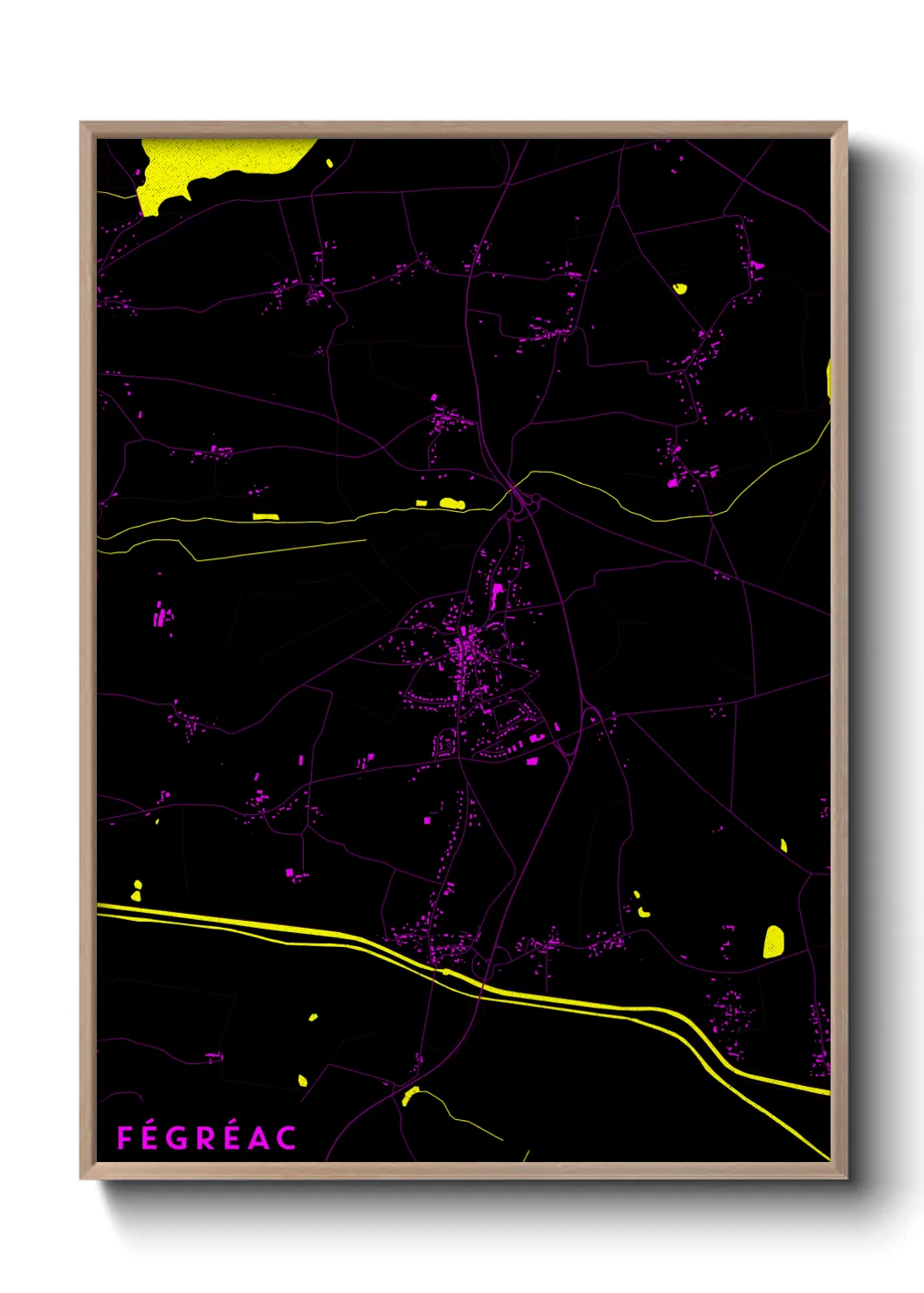Une affiche de carte sur Fégréac