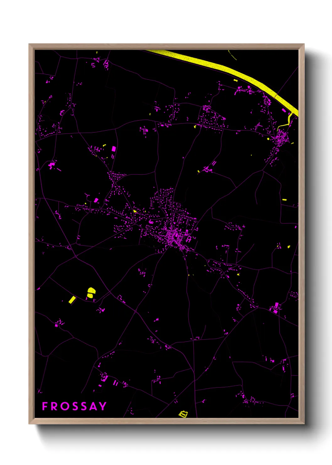 Une affiche de carte sur Frossay