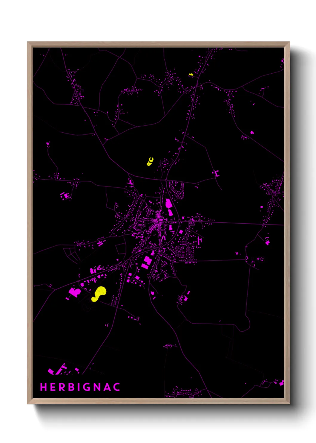 Une affiche de carte sur Herbignac
