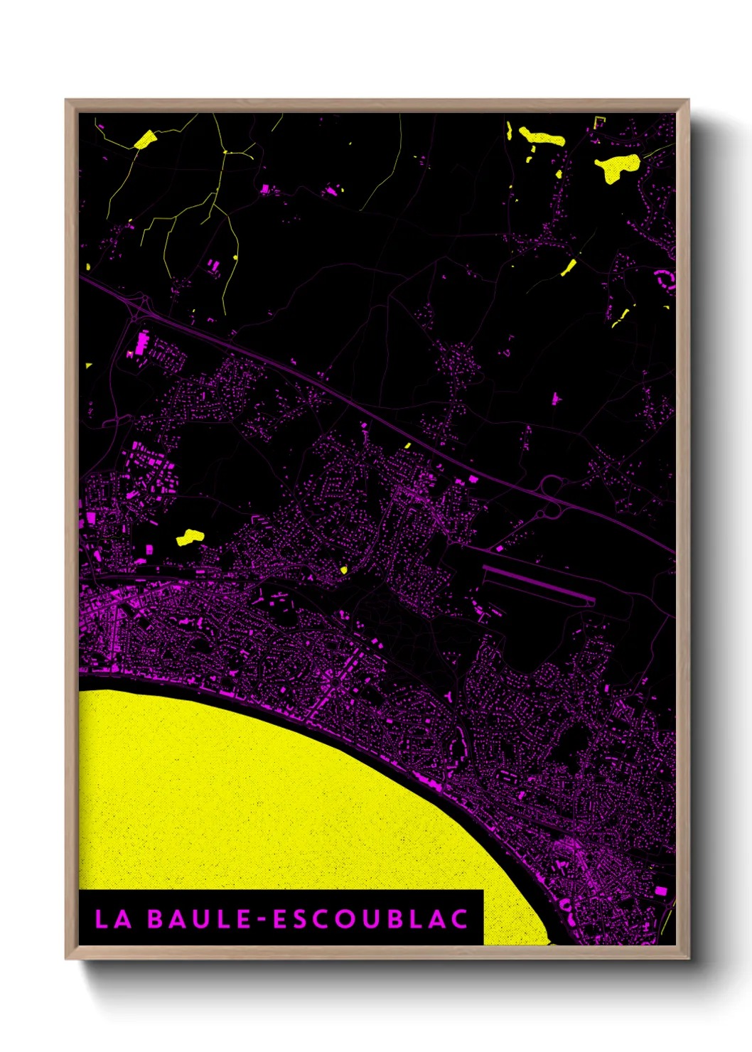 Une affiche de carte sur La Baule-Escoublac