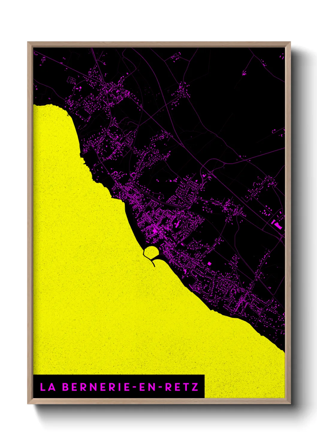 Une affiche de carte sur La Bernerie-en-Retz