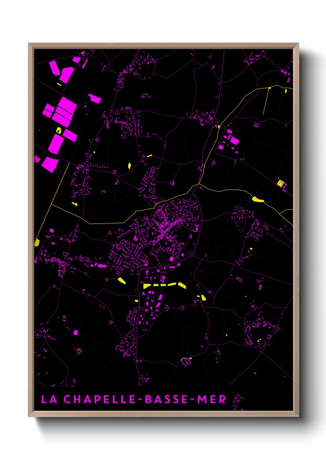 Une affiche de carte sur La Chapelle-Basse-Mer